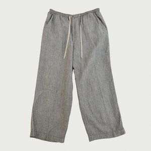 Striped Wide Leg Linen Pants